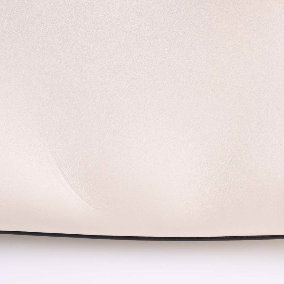 GUCCI Leather Sylvie Handbag 460381 White Ladies