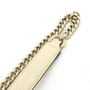GUCCI Interlocking G Chain Shoulder Bag Clutch Ivory 607720