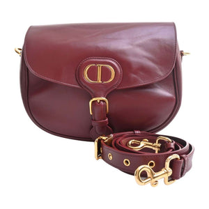 CHRISTIAN DIOR Leather Bobby Medium Shoulder Bag M9319UMOL Bordeaux Ladies