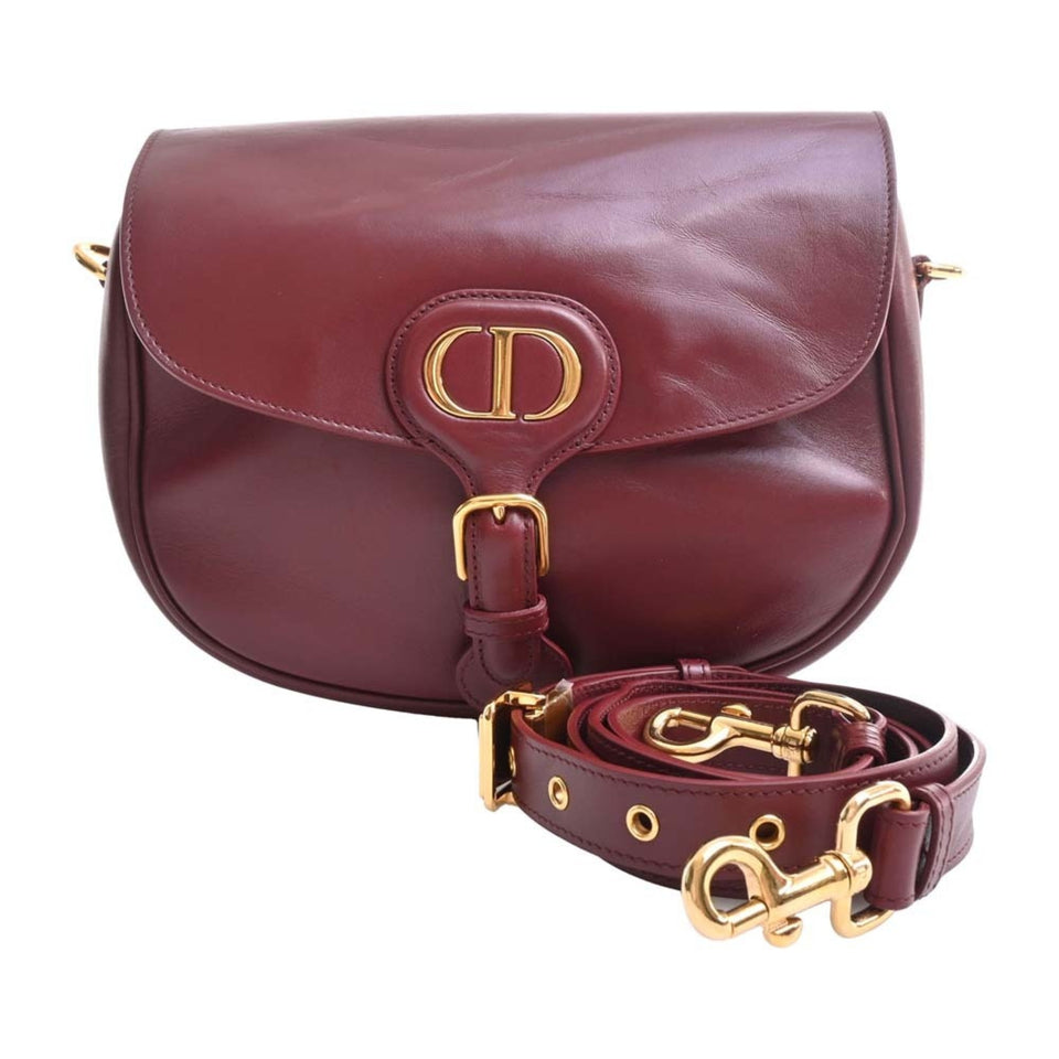 CHRISTIAN DIOR Leather Bobby Medium Shoulder Bag M9319UMOL Bordeaux Ladies