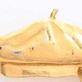 CHANEL Beret Motif Ribbon Brooch Gold Women's