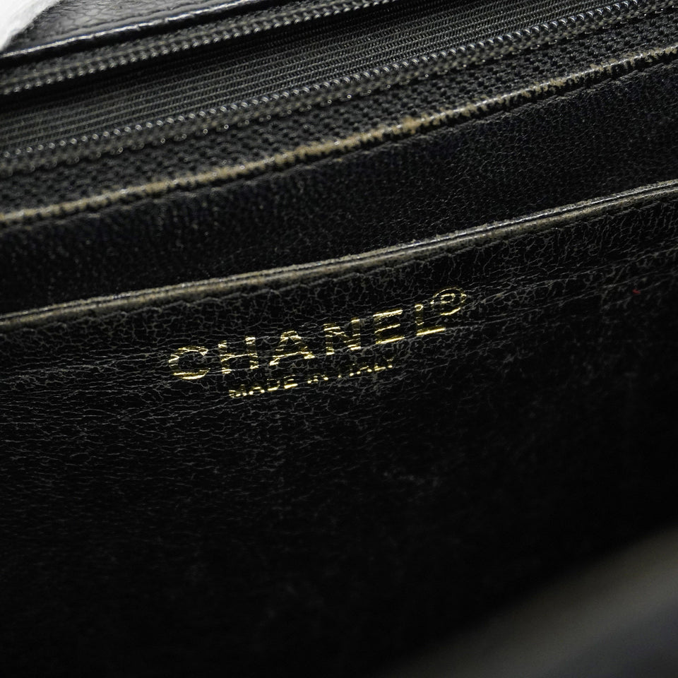 CHANELAuth  Matelasse Handbag Women's Caviar Leather Black