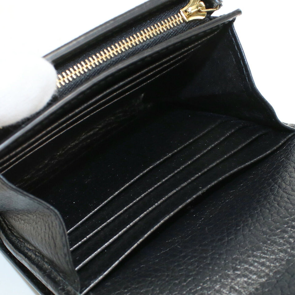 GUCCI Medium GG Marmont 598587 17WAG 1283 Bifold Wallet PVC Ladies