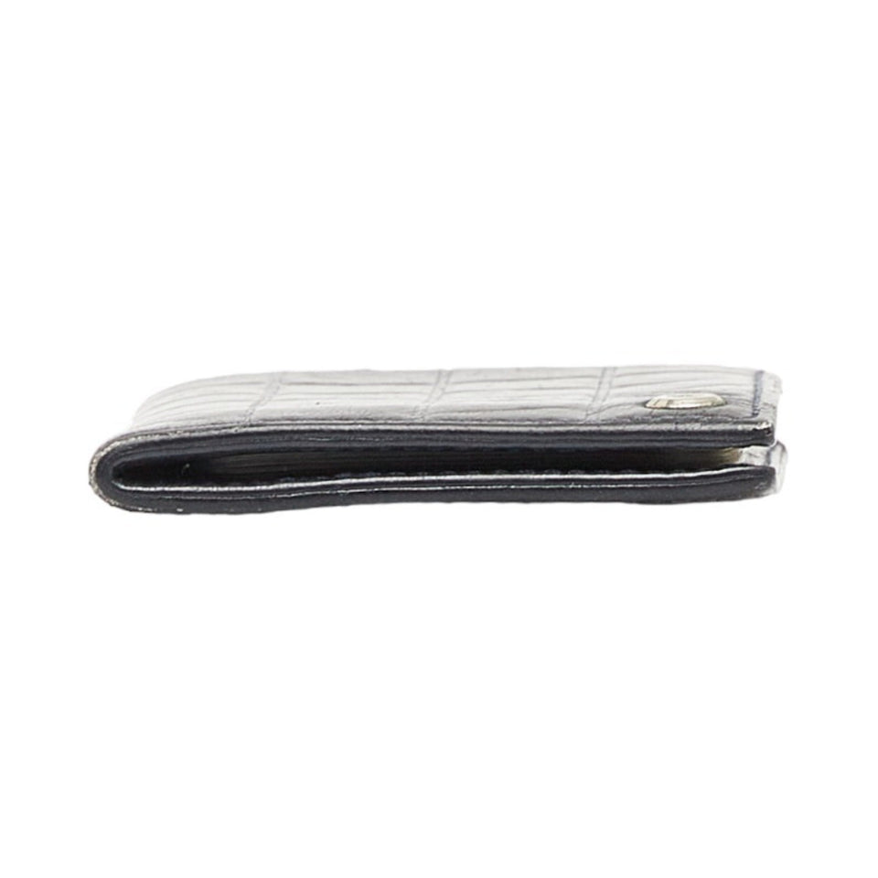 CHANEL Cocomark Business Card Holder Case Black Lambskin Ladies