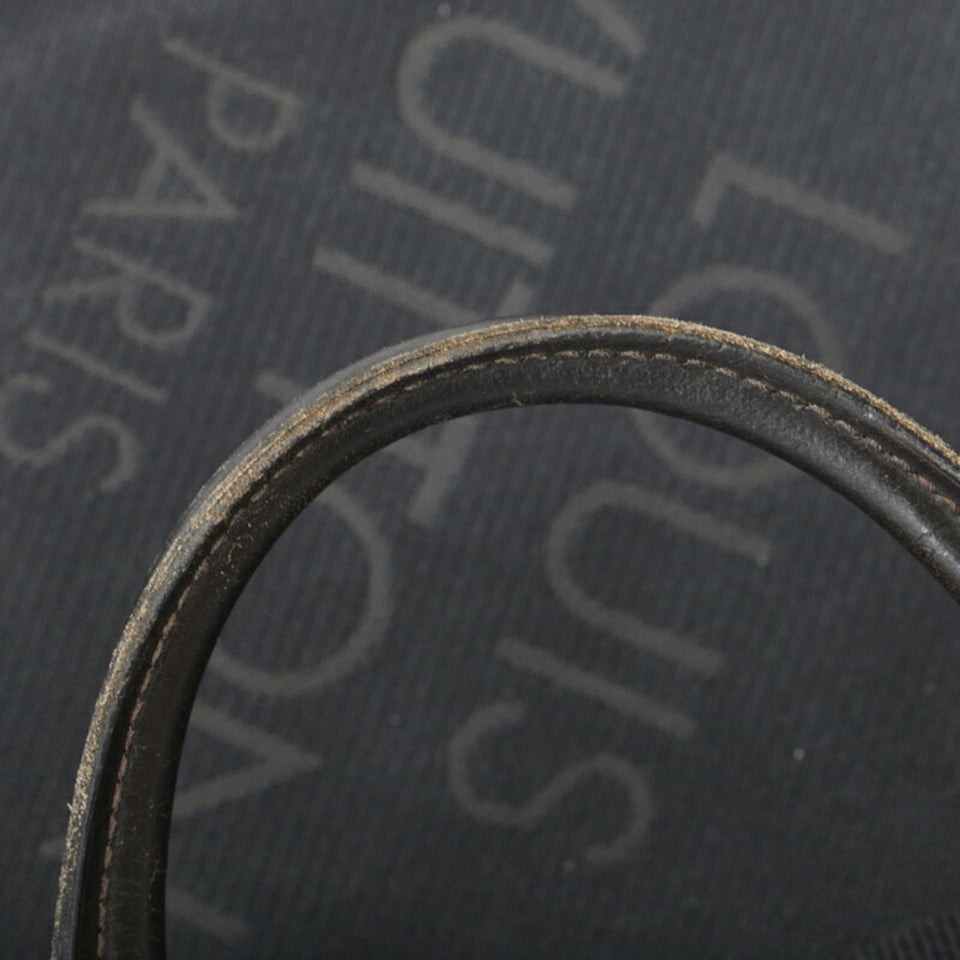 LOUIS VUITTON Damier Jean Yack Bag M93082 Noir Black Canvas Leather Men's