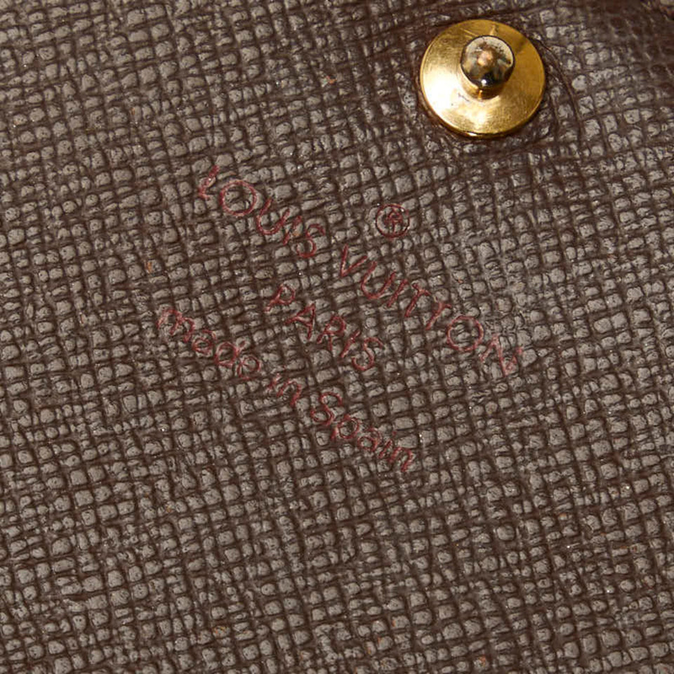 LOUIS VUITTON Damier Portomone Vietresor Bifold Wallet N61730 Brown PVC Leather Women's