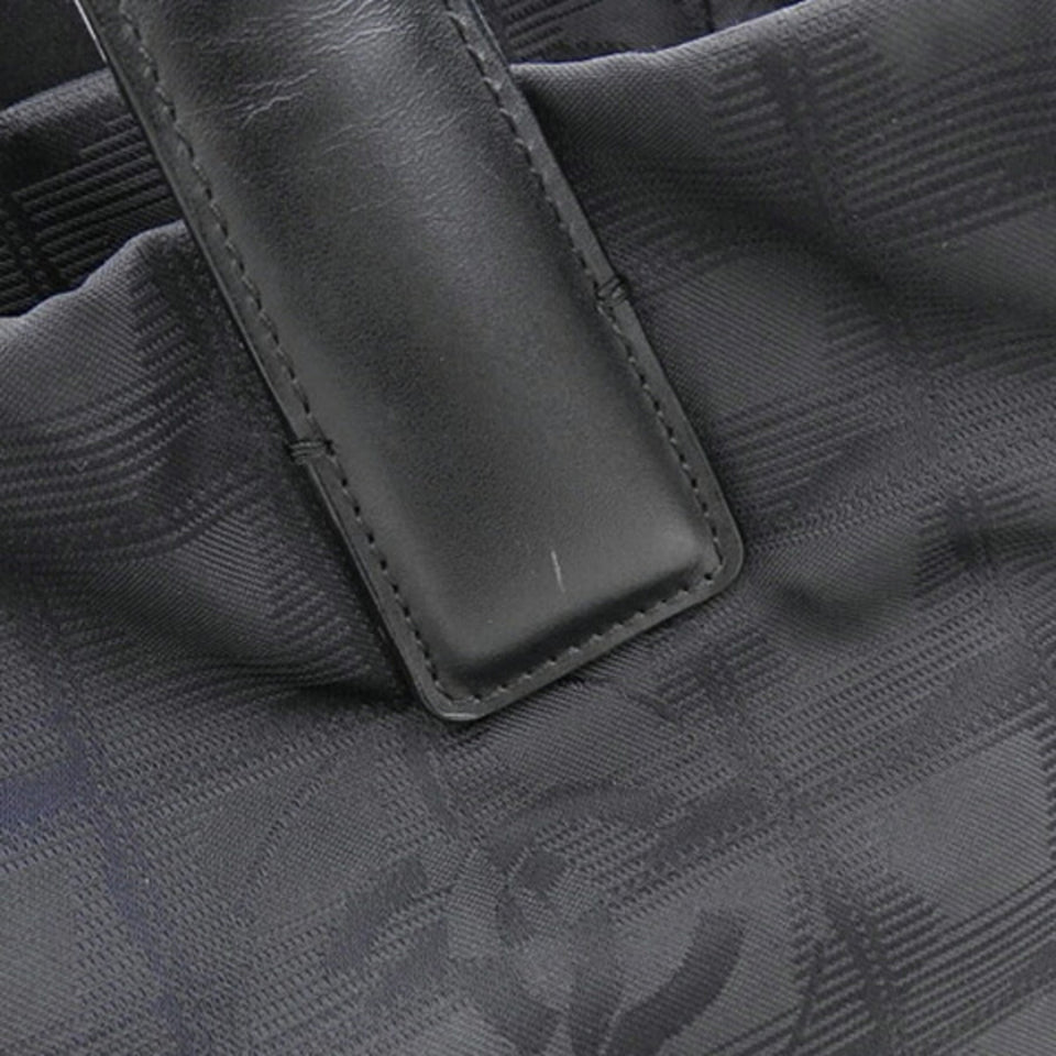 CHANEL Nylon New Line PM Tote Bag Black Ladies