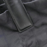 CHANEL Nylon New Line PM Tote Bag Black Ladies