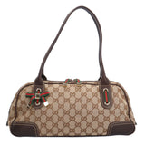 GUCCI Sherry Shoulder Bag GG Canvas Beige Women's
