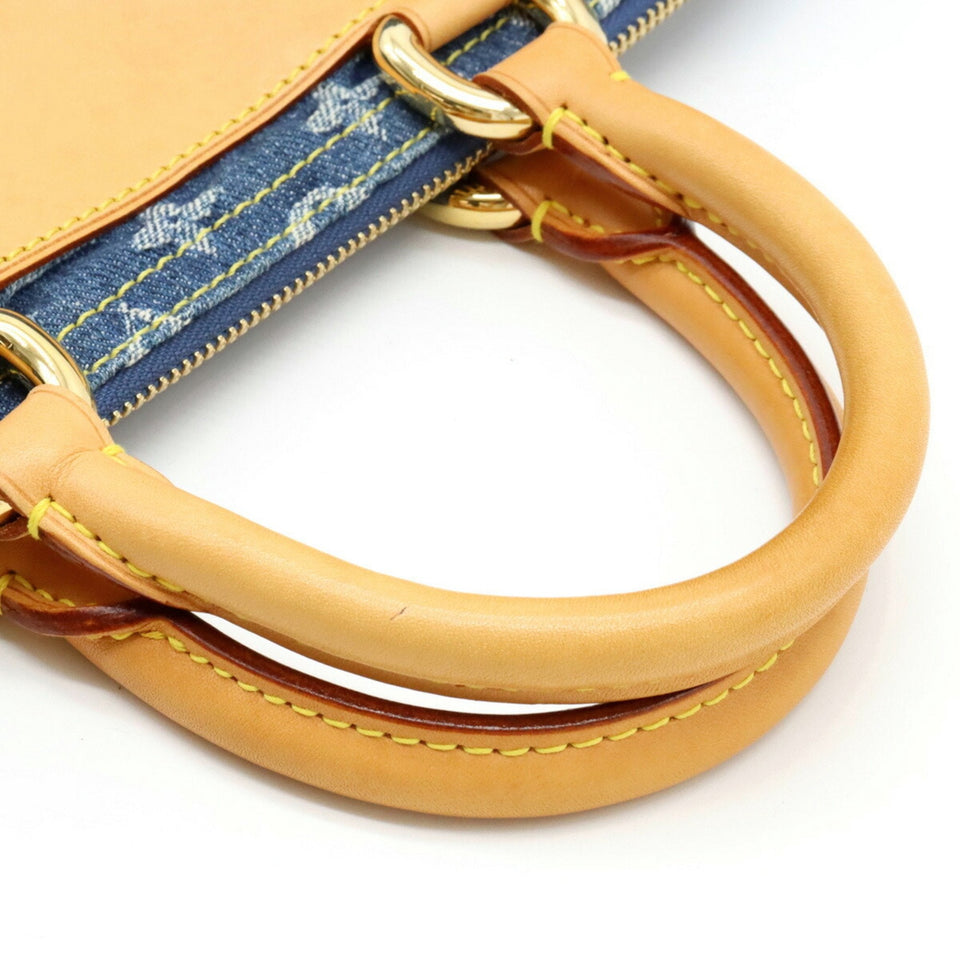LOUIS VUITTON Monogram Neo Speedy Handbag Boston Bag Blue M95019
