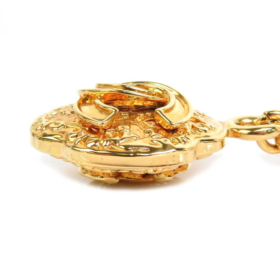 CHANEL charm here mark metal gold unisex