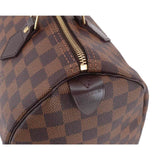 LOUIS VUITTON Damier Speedy 30 Hand Bag Ebene N41531 Brown Gold Hardware