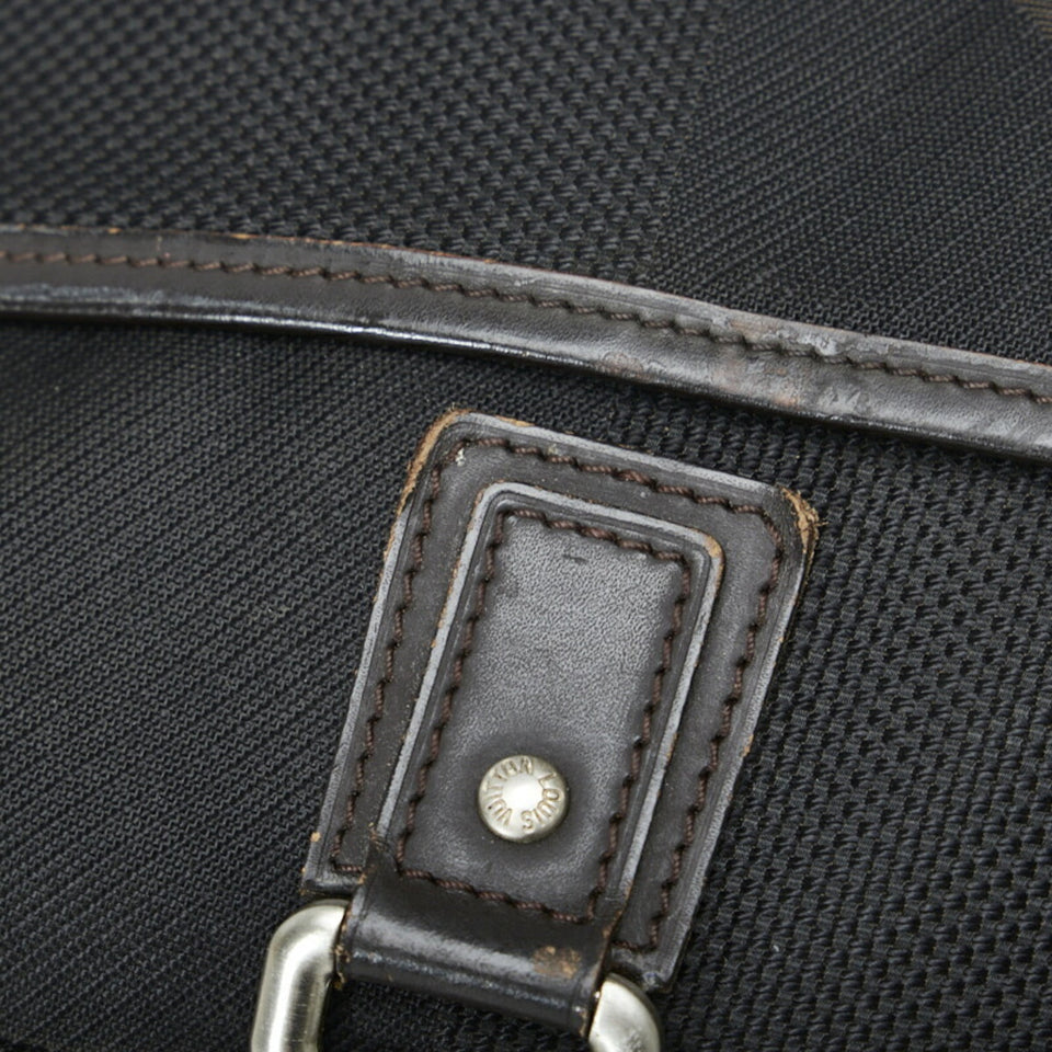 LOUIS VUITTON Damier Jean Yack Bag M93082 Noir Black Canvas Leather Men's