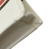 CHRISTIAN DIOR Book Tote Small Vertical Canvas Flower Multicolor Beige Bag