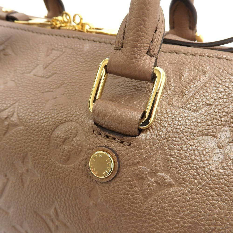 Louis Vuitton Monogram Implant Speedy 25 Bandouliere Bag Bronze M41019