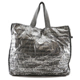 CHANEL Unlimited Tote Bag Logo Here Mark A46113 Nylon Silver Ladies