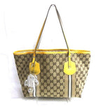 GUCCI Sherry Line 211971 GG Canvas Bag Tote Ladies