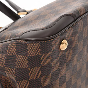 LOUIS VUITTON Damier Verona PM Brown N41117 Women's Canvas Handbag
