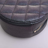 CHANEL Caviar Skin Matelasse Coco Mark Chain Shoulder Bag Metallic Women's