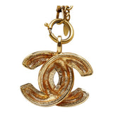 CHANEL matelasse coco mark necklace gold plated ladies