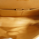 CHANELAuth  Matelasse W Flap W Chain Women's Leather Shoulder Bag Beige