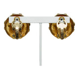 CHANEL coco mark earrings gold plated ladies