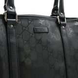 GUCCI GG Implement Tote Bag Large Shoulder PVC Leather Black 223668