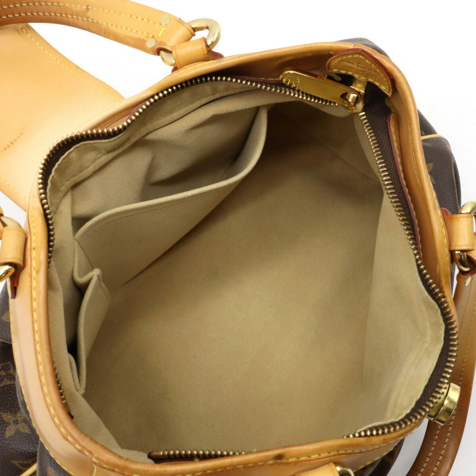 LOUIS VUITTON Monogram Boesi PM Handbag Tote Bag Turnlock M45715