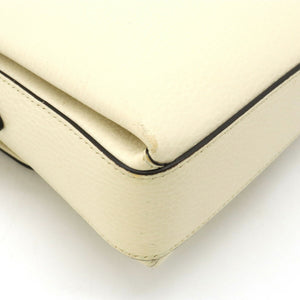 GUCCI Interlocking G Chain Shoulder Bag Clutch Ivory 607720