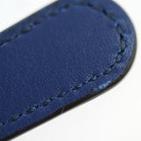 GUCCI Micro Shima Coin Case 544249 Leather Blue Gold Hardware Round Zipper Purse