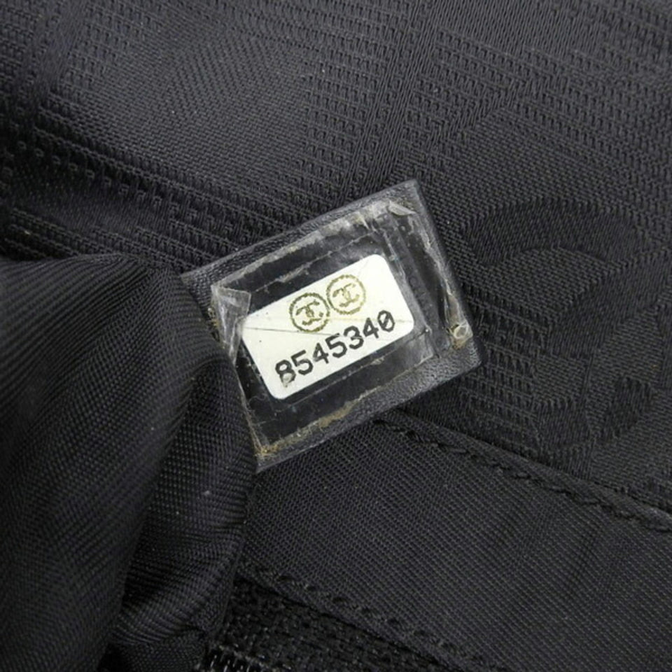 CHANEL Nylon New Line PM Tote Bag Black Ladies