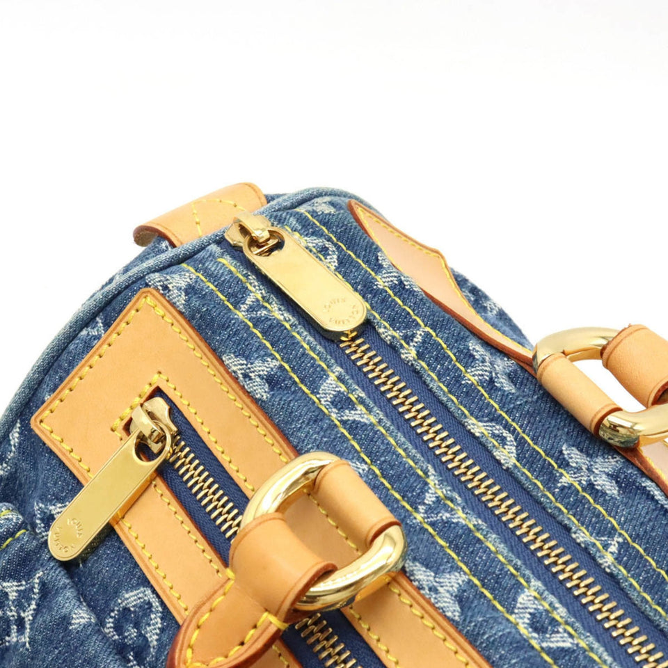 LOUIS VUITTON Monogram Neo Speedy Handbag Boston Bag Blue M95019
