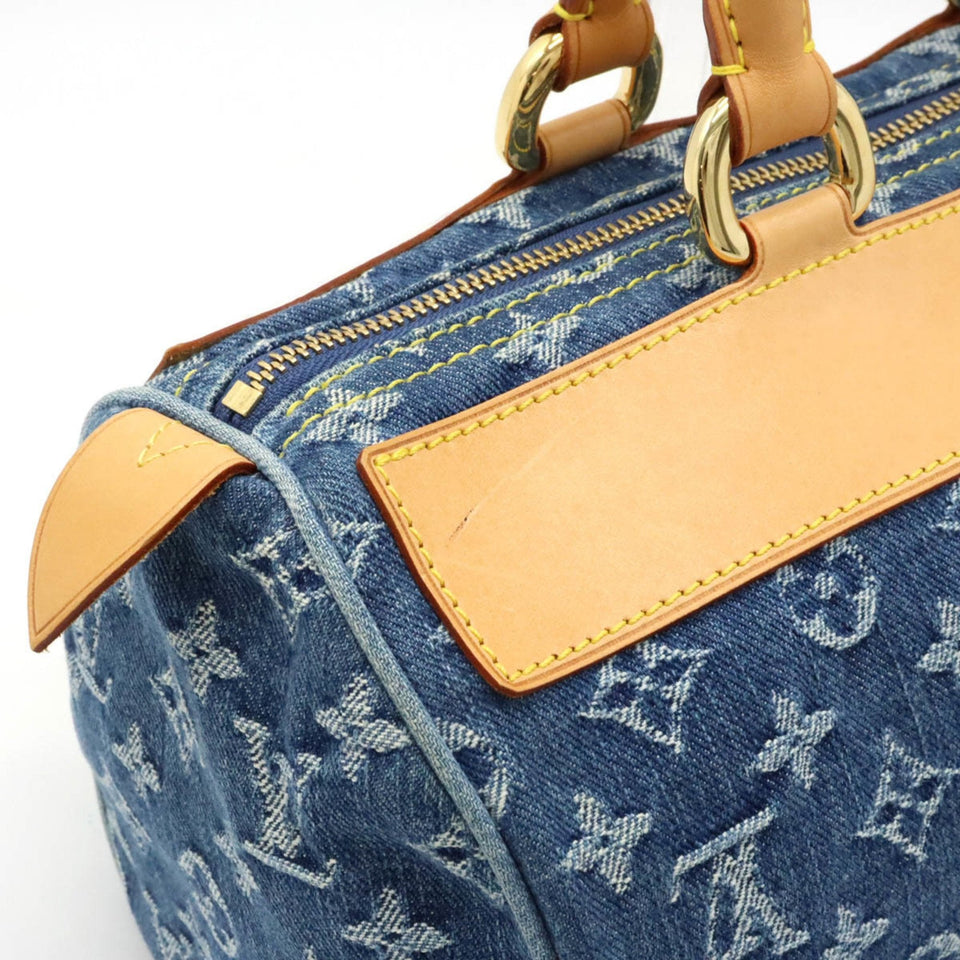 LOUIS VUITTON Monogram Neo Speedy Handbag Boston Bag Blue M95019