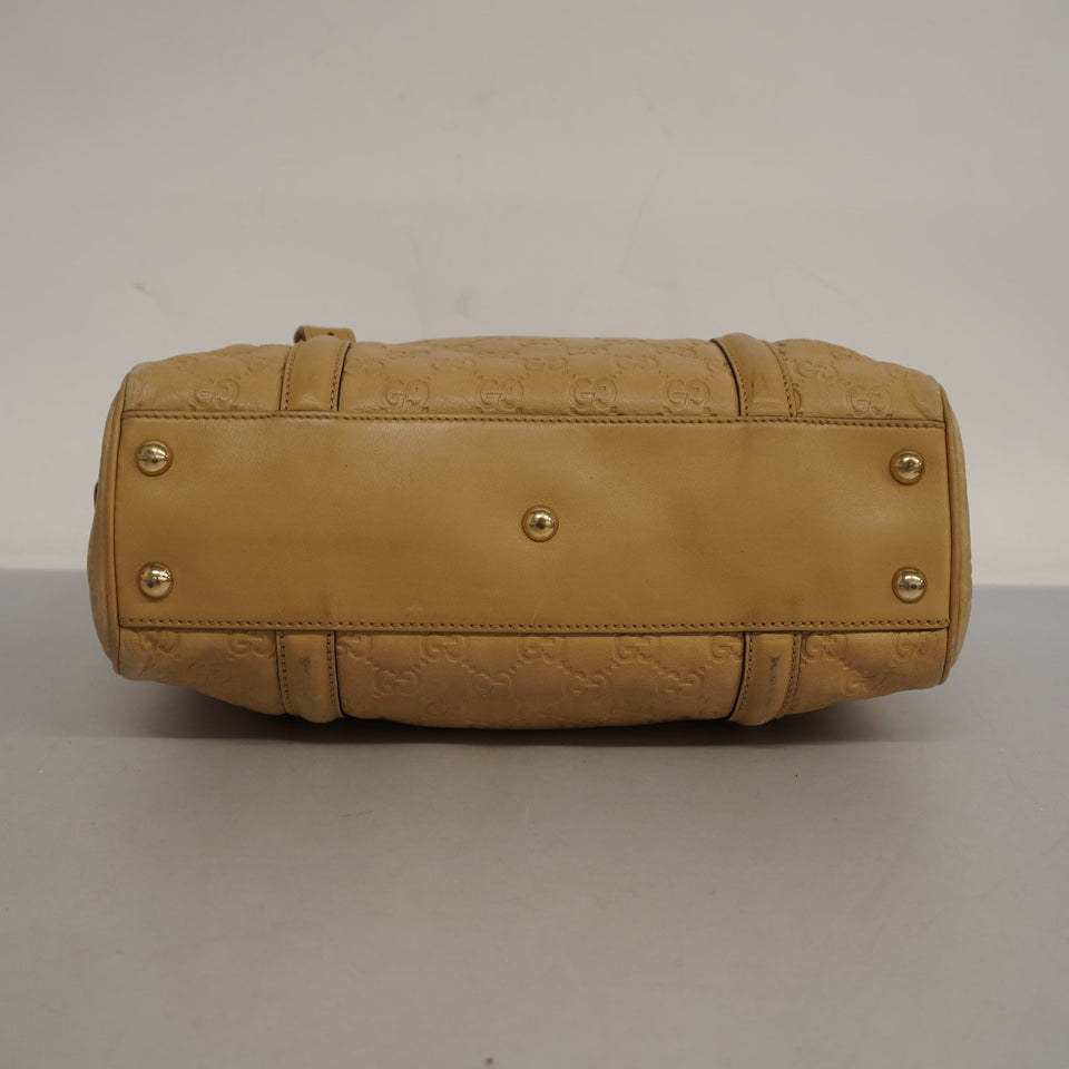 GUCCI ssima Handbag 170009 Women's Leather Handbag Beige