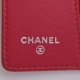 CHANEL Caviar Skin Matelasse Coco Mark 6 Row Key Case Red Ladies