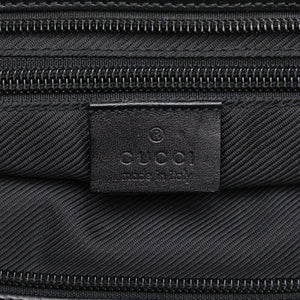 GUCCI tote bag handbag 34339 black canvas leather ladies