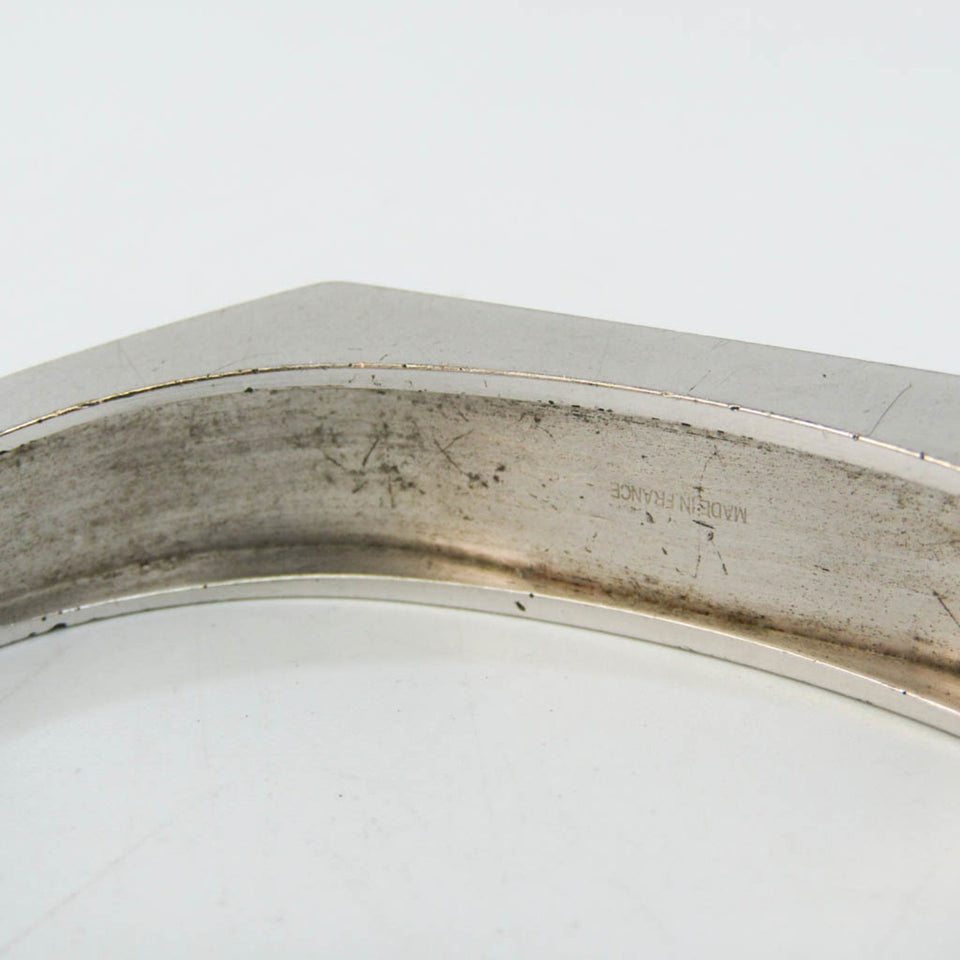 LOUIS VUITTON Damier Stainless Steel Bangle Silver