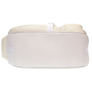 Christian Dior Dior Saddle Soft Bag Roller Coaster Leather Canvas White Shoulder