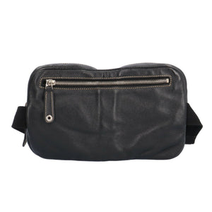 GUCCI Waist Bag Leather Black Men's