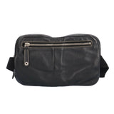 GUCCI Waist Bag Leather Black Men's
