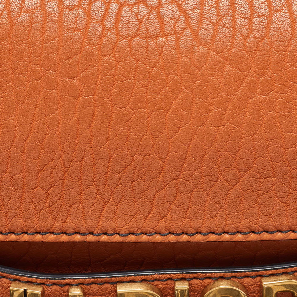 Dior Orange Leather J'adior Chain Flap Bag