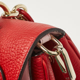 Dior Red Leather Small Be Dior Flap Top Handle Bag