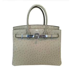 Hermes Birkin 30 Ostrich Parchemin Bag