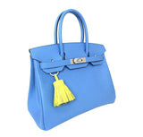 Hermes Birkin 30 Bag Blue Paradise
