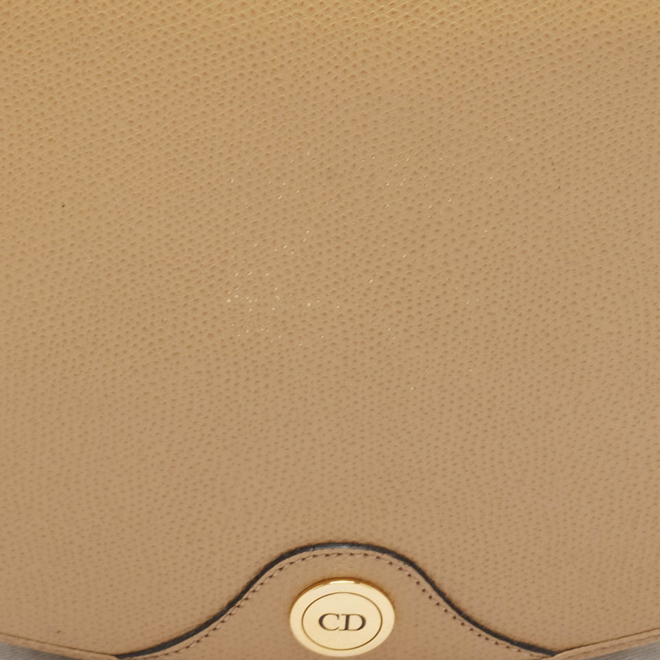 Dior Beige Honeycomb Monogram Coated Canvas And Leather Flap Crossbody Bag