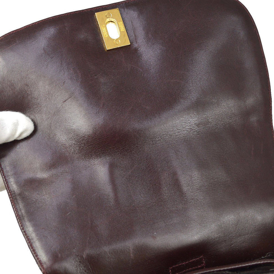 CHANEL * 1986-1988 Backpack Bordeaux Crocodile
