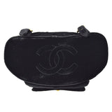 CHANEL * 1990s Black Velvet DUMA Backpack Medium