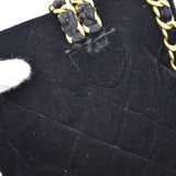 CHANEL * 1990s Black Velvet DUMA Backpack Medium