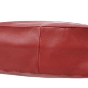 CHANEL 1991-1994 Red Lambskin XL Chain Tote Bag 91473