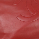 CHANEL 1991-1994 Red Lambskin XL Chain Tote Bag 91473